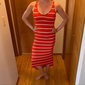 High low maxi dress with open back